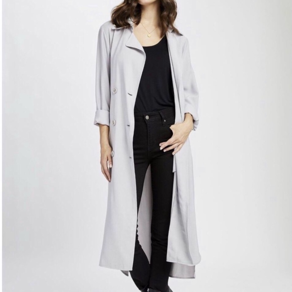Gentle Fawn Stylish Gray Long Coat